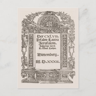 Cartão Postal Luther, Wittemberg, 1532