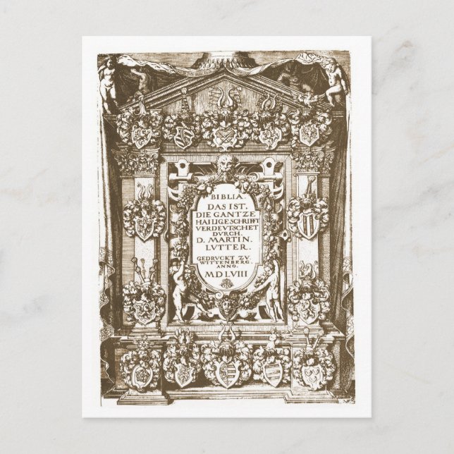 Cartão Postal Luther Wittenberg 1558 (Frente)