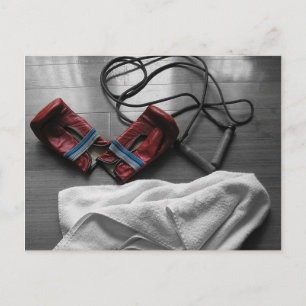 Cartão Postal Luvas de boxe e treino