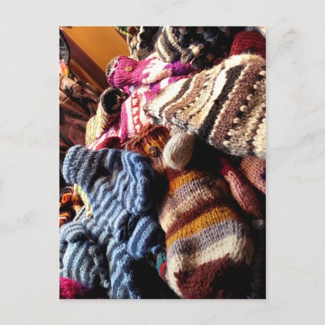 Cartão Postal Luvas e Mittens (Frente)