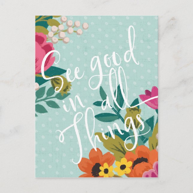 Cartão Postal Luxo Romântico XI | Ver Bom em Todas As Coisas (Frente)