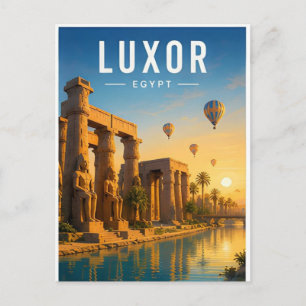 Cartão Postal Luxor Egito Viagem Templos do Nilo