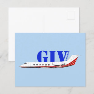 Cartão Postal Luxurioso Gulfstream IV Jet Privado