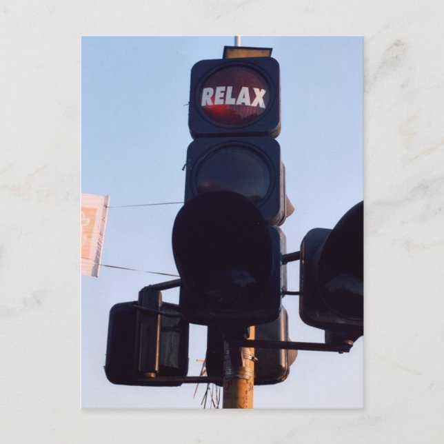 Cartão Postal Luz de Tráfego Indiana (Frente)