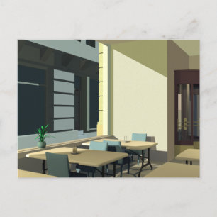 Cartão Postal Luz do sol num refeitório