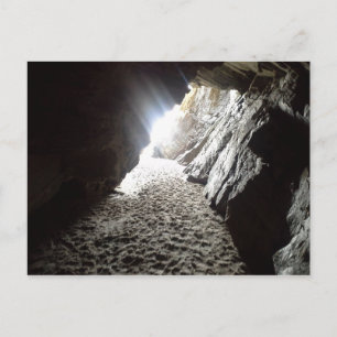 Cartão Postal Luz em Maghera Caverna Irlanda