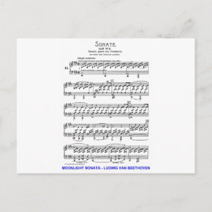 Cartão Postal Luz-Luz-Sonata-Ludwig-Beethoven