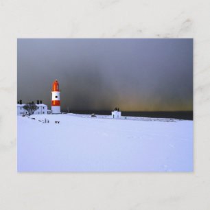 Cartão Postal Luz na neve do inverno