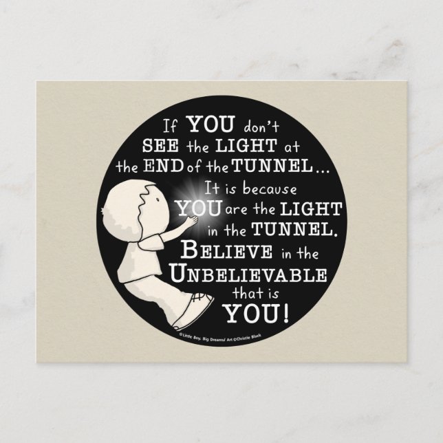Cartão Postal Luz no túnel (Frente)