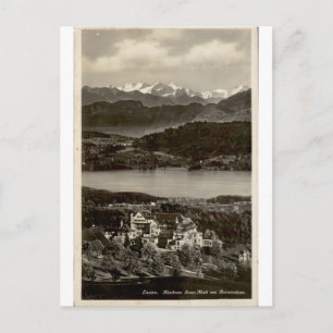 Cartão Postal Luzern Kurhaus Sonn Matt Vista Alpina Vintage