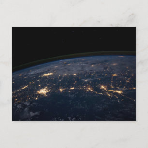 Cartão Postal Luzes Da Cidade Do Sul Dos Estados Unidos.