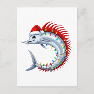 Cartão Postal Luzes de chapéu de Papai Noel de Regalodonte Natal