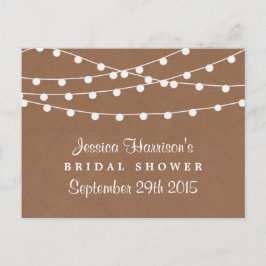 Cartão Postal Luzes De Corda Na Receita De Chá de panela Rustic 