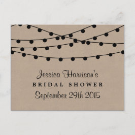 Cartão Postal Luzes De Corda Na Receita De Chá de panela Rustic 