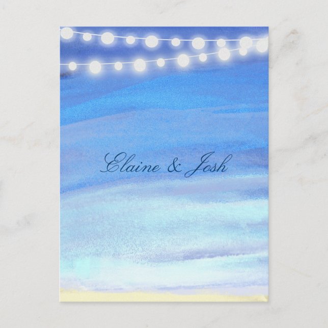 Cartão Postal Luzes de cordas na água (Frente)