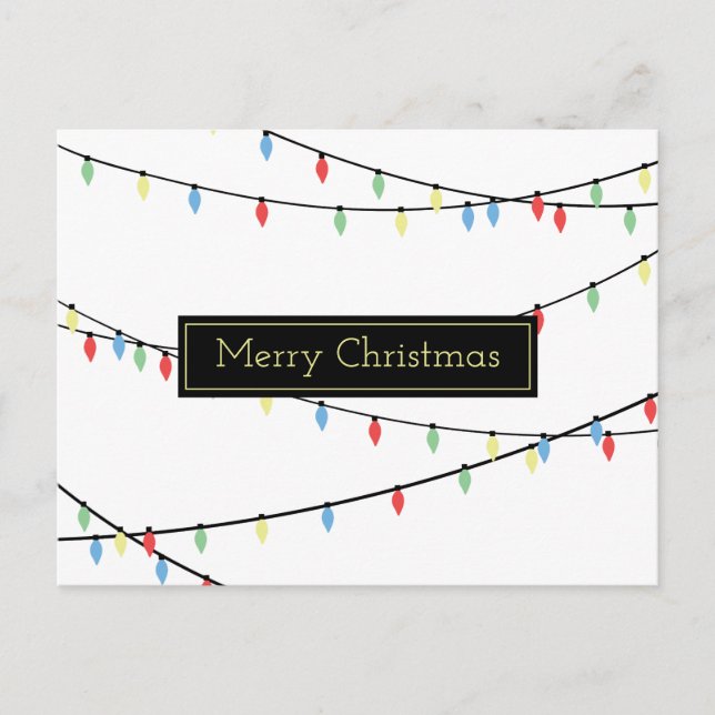 Cartão Postal Luzes de Natal (Frente)