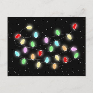 Cartão Postal Luzes de Natal coloridas
