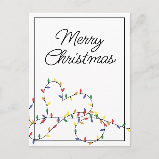 Cartão Postal Luzes de Natal_Coração (Frente)