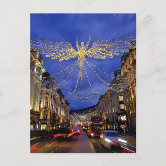 Cartão Postal Luzes de Natal, Rua Regente, Cartão-postal de Lond (Frente)