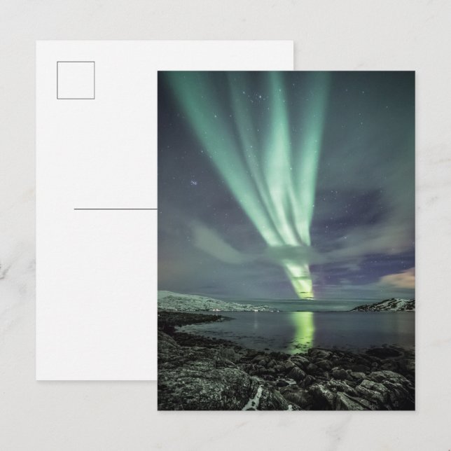 Cartão Postal Luzes de Norte do norte da Noruega (Frente/Verso)
