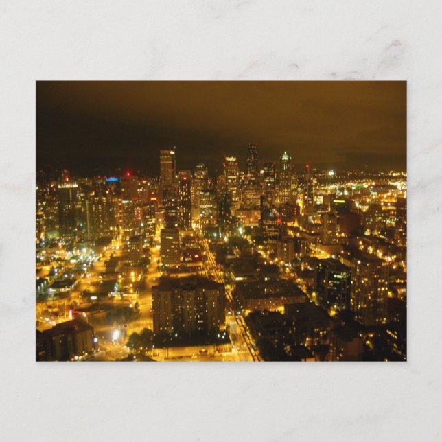 Cartão Postal Luzes de Seattle (Frente)