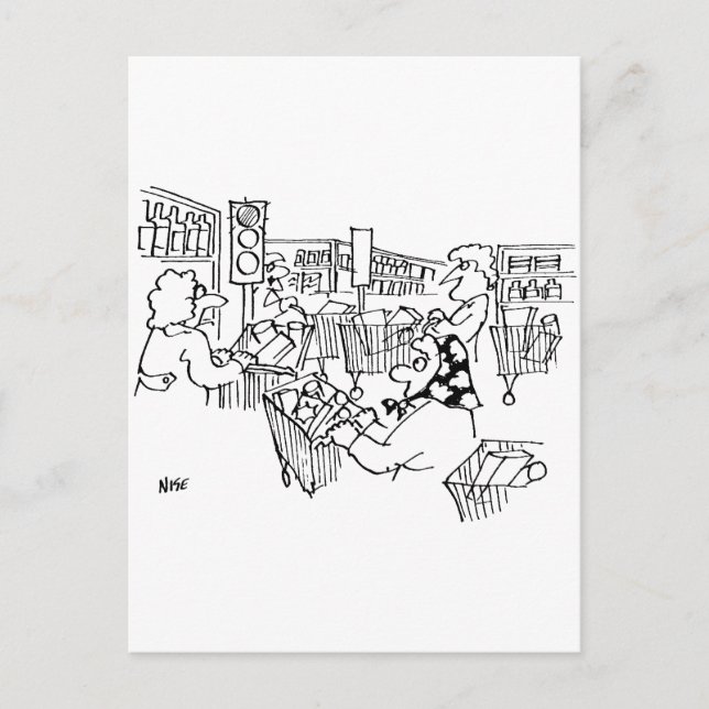 Cartão Postal Luzes de tráfego de controle de tráfego em um supe (Frente)