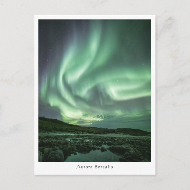 Cartão Postal Luzes do Norte Noruega (Frente)