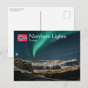 Cartão Postal Luzes do Norte Tromso