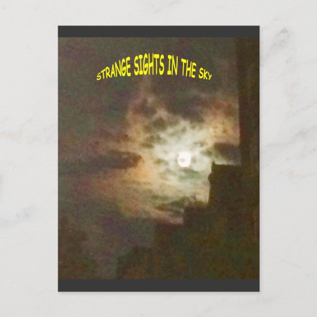 Cartão Postal Luzes estranhas no céu (Frente)
