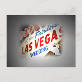 Cartão Postal Luzes na "Noiva e noivo" Nosso casamento em Las V