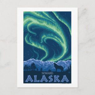 Cartão Postal Luzes nortes - Seward, Alasca