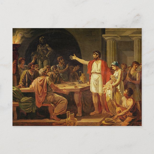 Cartão Postal Lycurgus Mostrando os Antigos de Esparta (Frente)