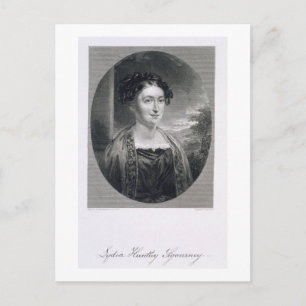 Cartão Postal Lydia Huntley Sigourney (1791-1865), gravada por B