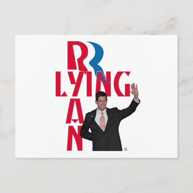 Cartão Postal Lying Ryan (Frente)