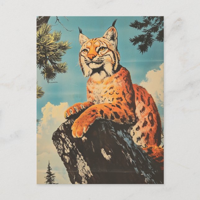 Cartão Postal Lynx Vintage (Frente)
