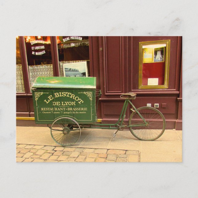 Cartão Postal Lyon, França Postcard. Bicicleta, Ruas Cobríveis (Frente)