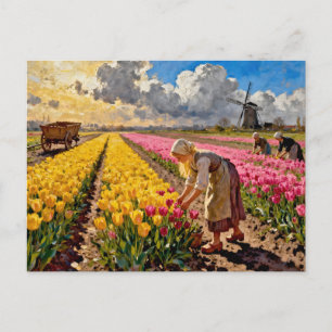 Cartão Postal “Lysbeth na Luz Âmbar” - Uma Paisagem Holandesa
