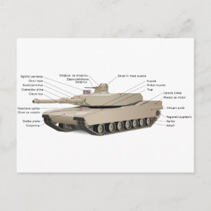Cartão Postal M1 Tanque de Abrams