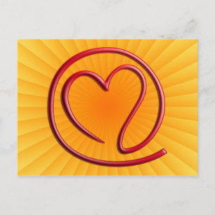 Cartão Postal m a i l 4   radial amarelo