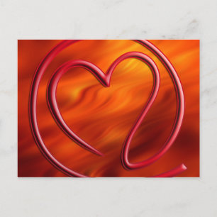 Cartão Postal m a i l 4   vermelho-fogo