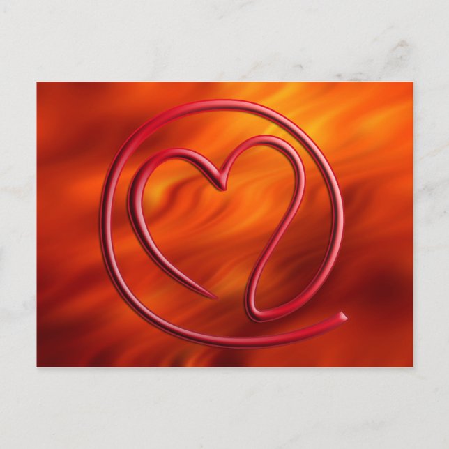 Cartão Postal m a i l 4 | vermelho-fogo (Frente)