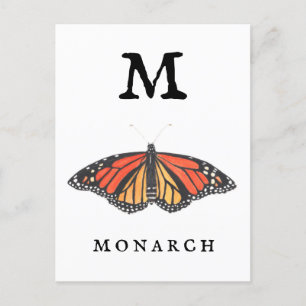 Cartão Postal "M" para Monarca