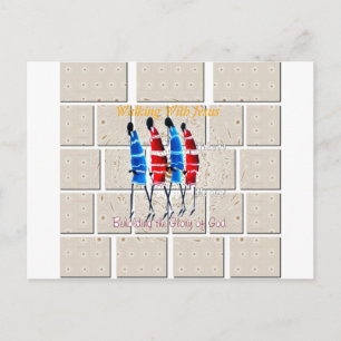 Cartão Postal Maasai Morans Christian Art Impressão