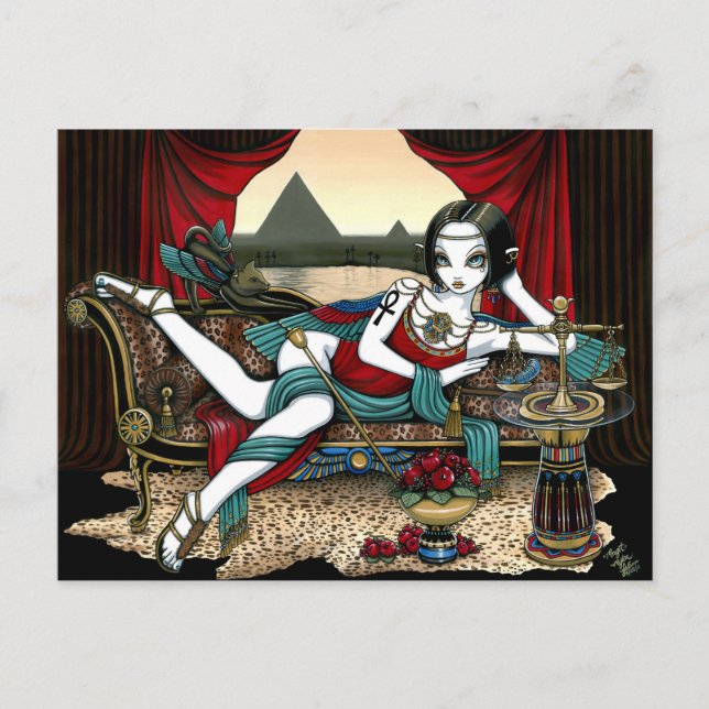 Cartão postal Maat Angel, Deusa Egípcia Mayet (Frente)