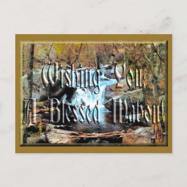 Cartão Postal Mabon Abençoado (Frente)