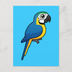 Cartão Postal Maca azul e amarela