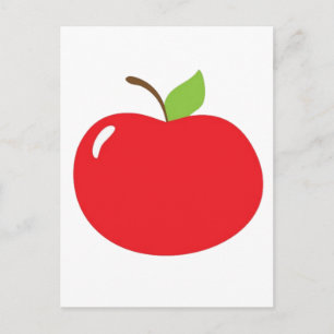 Cartão Postal Maçã dos Seus Olhos – Desenho de Fruta Vermelha Fo
