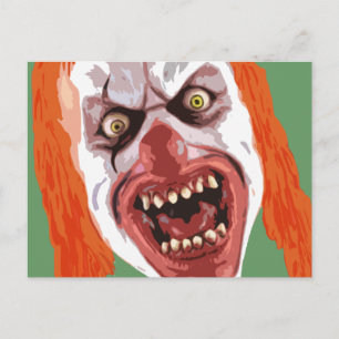Cartão Postal Macabre Clown