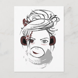 Cartão Postal macaco.