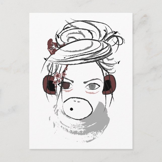 Cartão Postal macaco. (Frente)
